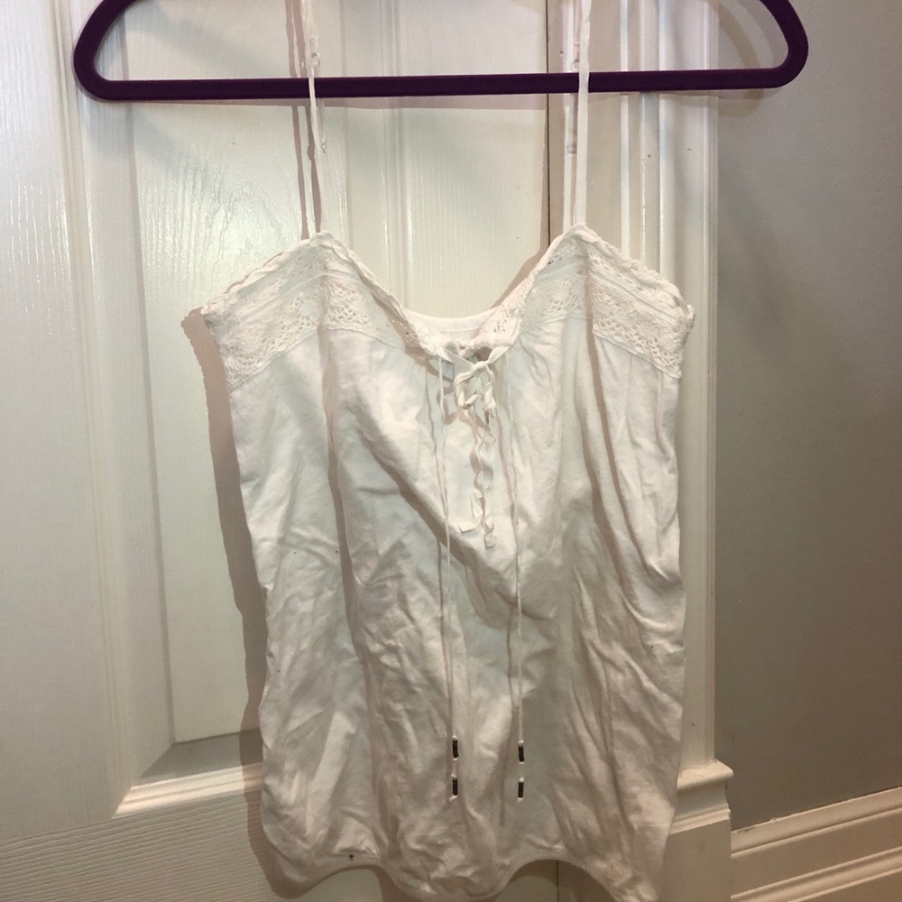 Lace Bordered Tank Top